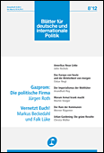 Bl�tter f�r deutsche und internationale Politik