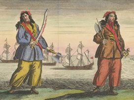 Engraving showing two Pirates, ca 1720