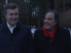 Director Oliver Stone with Victor Yanukovych.