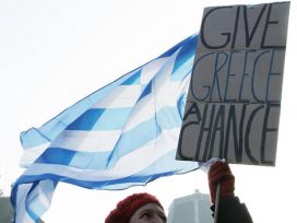 Protest in solidarity with Greece