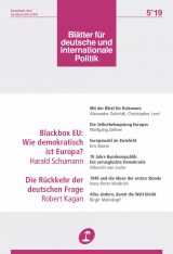 Cover of Blätter für deutsche und internationale Politik