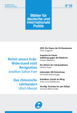 Cover of Blätter für deutsche und internationale Politik