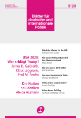 Cover of Blätter für deutsche und internationale Politik