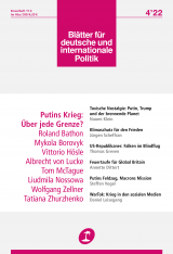 Cover of Blätter für deutsche und internationale Politik